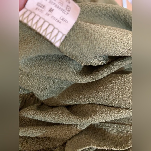 Alaster Queen | Women's Long Lantern Sleeve Tunic Swing Dress Size M Green - Picture 8 of 8